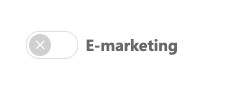 SuperOffice e-marketing consent switch on a contact card